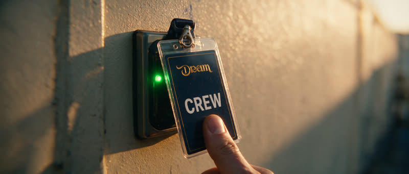 Props, 1 of 2 signed off: the crew badge